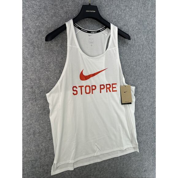 NWT NIKE Steve Prefontaine STOP PRE TRIBUTE Tank Top Singlet FN3998-121 Men’s L - Picture 3 of 9